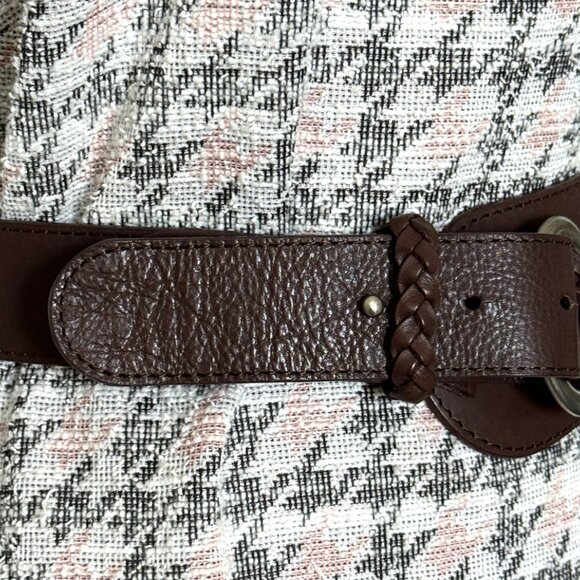 J Jill Brown Belt Women\'s Dark Brown Genuine Leather Metal Buckle Size XL main image 16